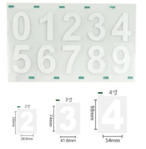 Reflective Number Stickers
