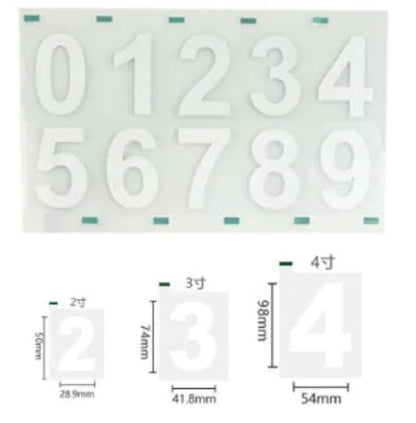 Reflective Number Stickers