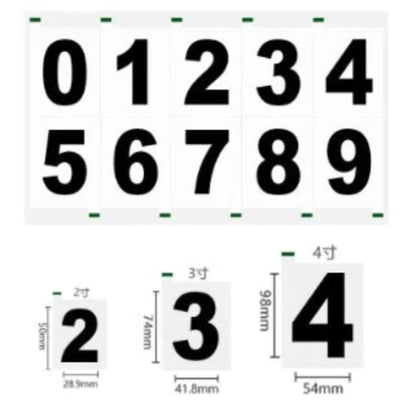 Reflective Number Stickers