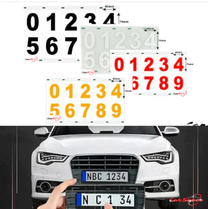 Reflective Number Stickers