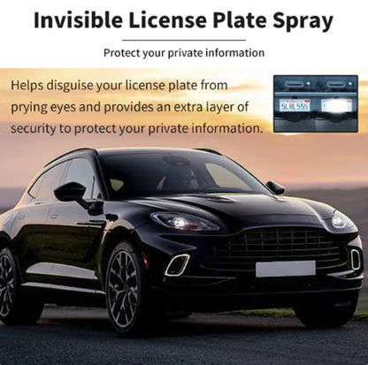 Invisible License Plate Spray